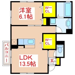 クレール武岡の物件間取画像